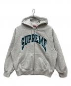 SUPREMEシュプリーム）の古着「26SS Cracked Raglan Zip Up Hooded Sweatshirt」｜グレー