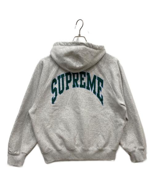 SUPREME（シュプリーム）Supreme (シュプリーム) 26SS Cracked Raglan Zip Up Hooded Sweatshirt グレー サイズ:Mの古着・服飾アイテム