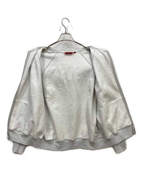 SUPREME（シュプリーム）Supreme (シュプリーム) 26SS Cracked Raglan Zip Up Hooded Sweatshirt グレー サイズ:Mの古着・服飾アイテム