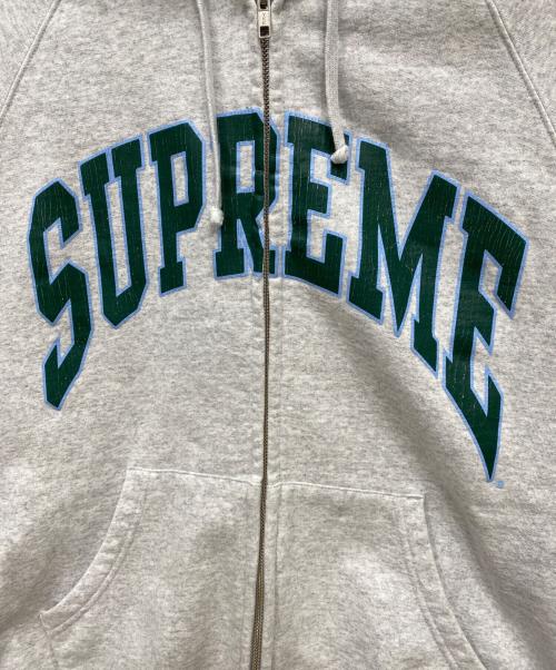 SUPREME（シュプリーム）Supreme (シュプリーム) 26SS Cracked Raglan Zip Up Hooded Sweatshirt グレー サイズ:Mの古着・服飾アイテム