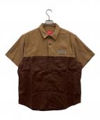 SUPREMEシュプリーム）の古着「19SS 2-Tone Denim S/S Shirt」｜ブラウン