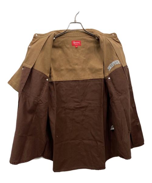 SUPREME（シュプリーム）Supreme (シュプリーム) 19SS 2-Tone Denim S/S Shirt ブラウン サイズ:Mの古着・服飾アイテム