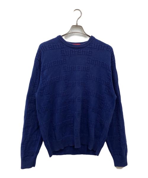 SUPREME（シュプリーム）Supreme (シュプリーム) 19AW Raised Logo Sweater ネイビー サイズ:Lの古着・服飾アイテム