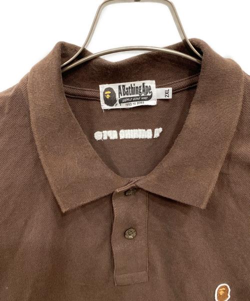 A BATHING APE（アベイシングエイプ）A BATHING APE (アベイシングエイプ) ポロシャツ ブラウン サイズ:2XLの古着・服飾アイテム