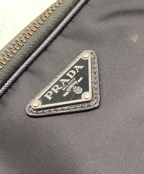 PRADA（プラダ）PRADA (プラダ) ブリック Re-Nylon ナイロン サフィアーノレザー ショルダーバッグ ショルダーバッグ ブラックの古着・服飾アイテム