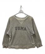 Champion REVERSE WEAVEチャンピオン リバース ウィーブ）の古着「80’s USMA 染込プリントクルーネックスウェット」｜グレー