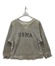 Champion REVERSE WEAVE（チャンピオン リバース ウィーブ）の古着「80’s USMA 染込プリントクルーネックスウェット」｜グレー