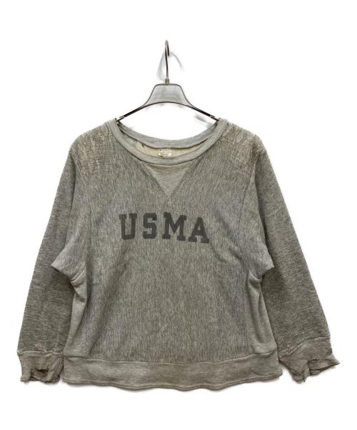 Champion REVERSE WEAVE（チャンピオン リバース ウィーブ）Champion REVERSE WEAVE (チャンピオン リバース ウィーブ) 80’s USMA 染込プリントクルーネックスウェット グレー サイズ:Mの古着・服飾アイテム