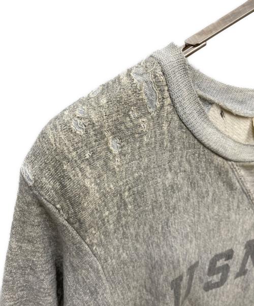 Champion REVERSE WEAVE（チャンピオン リバース ウィーブ）Champion REVERSE WEAVE (チャンピオン リバース ウィーブ) 80’s USMA 染込プリントクルーネックスウェット グレー サイズ:Mの古着・服飾アイテム