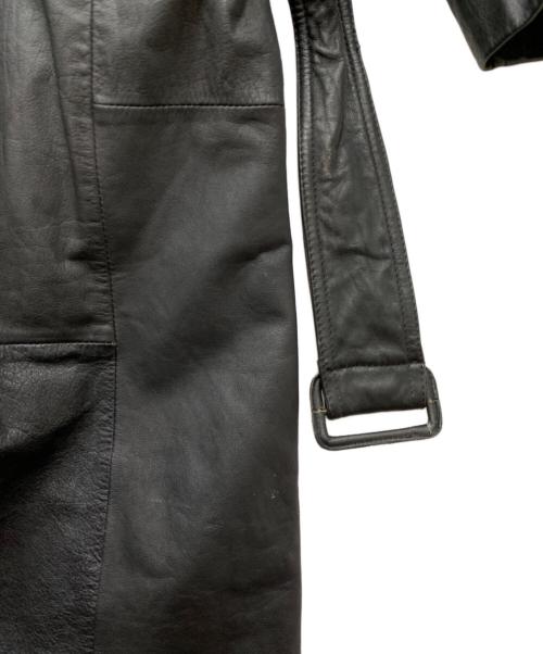 OLD RIVER（オールドリバー）OLD RIVER (オールドリバー) レザートレンチコート ブラック サイズ:FREEの古着・服飾アイテム