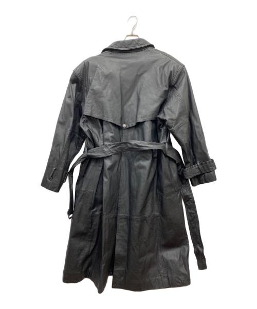OLD RIVER（オールドリバー）OLD RIVER (オールドリバー) レザートレンチコート ブラック サイズ:FREEの古着・服飾アイテム
