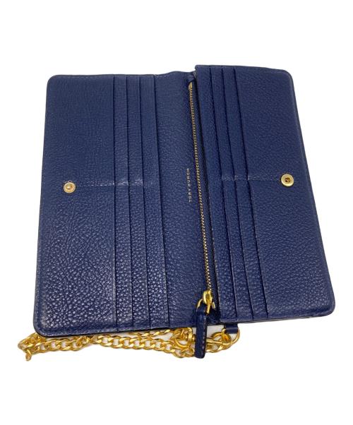 TORY BURCH（トリーバーチ）TORY BURCH (トリーバーチ) チェーン付長財布 ネイビーの古着・服飾アイテム
