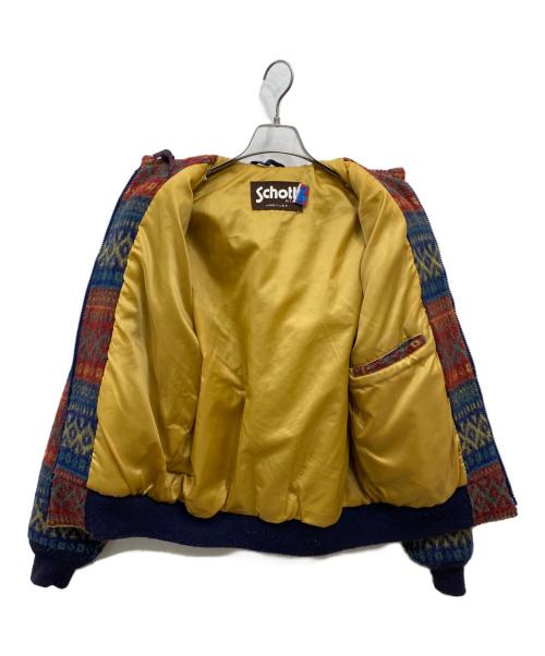 Schott（ショット）Schott (ショット) 90’sネイティブジャケット レッド×ブルー サイズ:Lの古着・服飾アイテム
