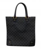 GUCCIグッチ）の古着「GGキャンバス トートバッグ」｜ブラック