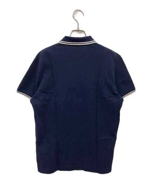 MONCLER（モンクレール）MONCLER (モンクレール) ロゴパッチポロシャツ ネイビー サイズ:Mの古着・服飾アイテム