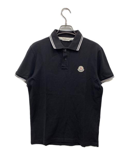 MONCLER（モンクレール）MONCLER (モンクレール) ロゴパッチポロシャツ ブラック サイズ:Sの古着・服飾アイテム