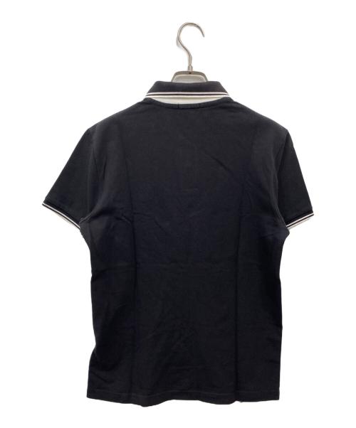 MONCLER（モンクレール）MONCLER (モンクレール) ロゴパッチポロシャツ ブラック サイズ:Sの古着・服飾アイテム