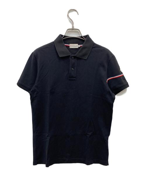 MONCLER（モンクレール）MONCLER (モンクレール) ロゴパッチポロシャツ ブラック サイズ:Sの古着・服飾アイテム