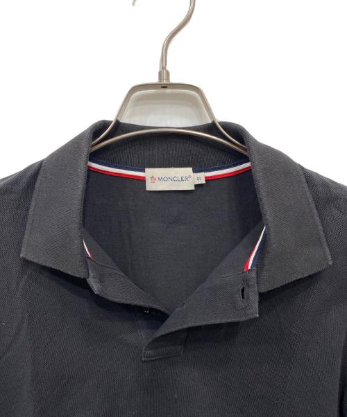 MONCLER（モンクレール）MONCLER (モンクレール) ロゴパッチポロシャツ ブラック サイズ:Sの古着・服飾アイテム