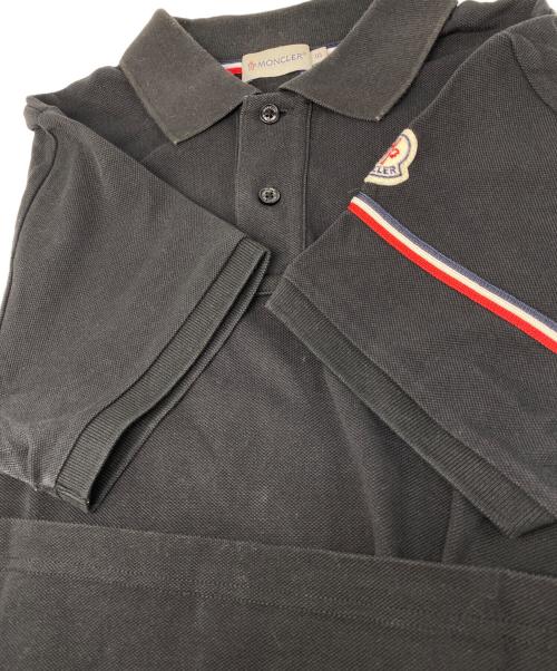 MONCLER（モンクレール）MONCLER (モンクレール) ロゴパッチポロシャツ ブラック サイズ:Sの古着・服飾アイテム