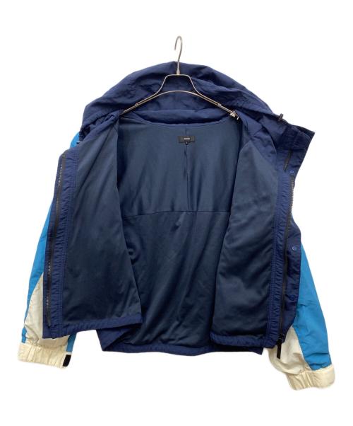 BEAMS（ビームス）BEAMS (ビームス) ナイロン フーディジャケット ネイビー×ブルー サイズ:Sの古着・服飾アイテム