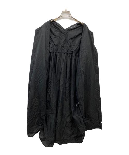 mizuiro-ind（ミズイロインド）mizuiro-ind (ミズイロインド) シャツワンピース ブラック サイズ:FREEの古着・服飾アイテム