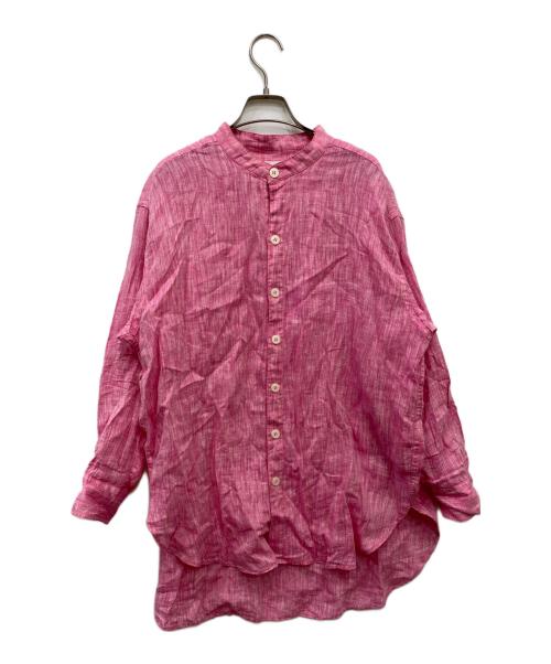 BEARDSLEY（ビアズリー）BEARDSLEY (ビアズリー) リネンシャツ ピンク サイズ:FREEの古着・服飾アイテム