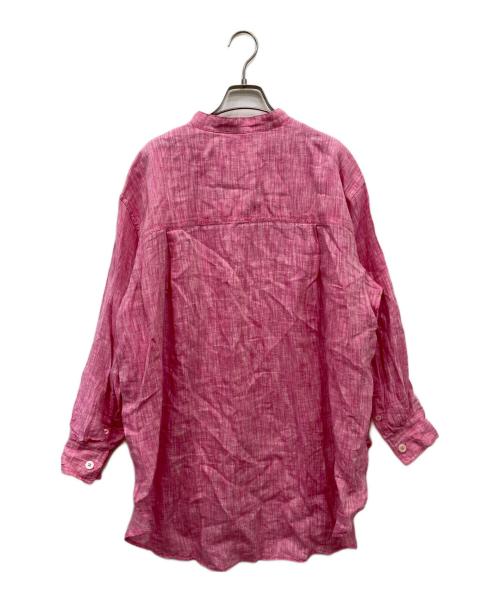 BEARDSLEY（ビアズリー）BEARDSLEY (ビアズリー) リネンシャツ ピンク サイズ:FREEの古着・服飾アイテム