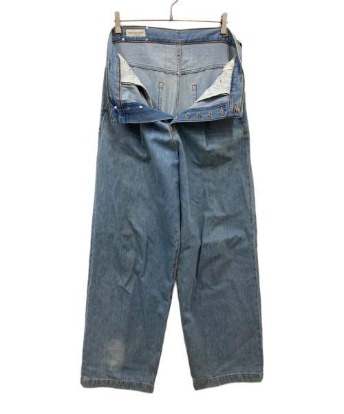 DRIES VAN NOTEN（ドリスヴァンノッテン）DRIES VAN NOTEN (ドリスヴァンノッテン) PENNING LIGHT BLUE PLEATED JEANS パンツ インディゴ サイズ:31の古着・服飾アイテム