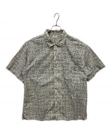 STEVEN ALAN（スティーブンアラン）の古着「半袖シャツ」｜ホワイト×グリーン
