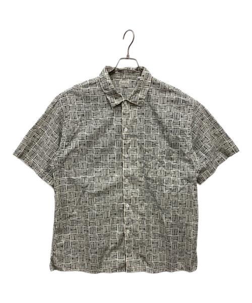 STEVEN ALAN（スティーブンアラン）STEVEN ALAN (スティーブンアラン) 半袖シャツ ホワイト×グリーン サイズ:Lの古着・服飾アイテム