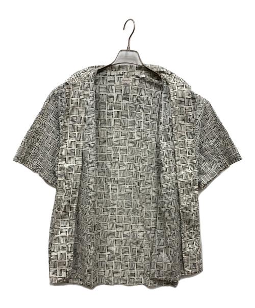 STEVEN ALAN（スティーブンアラン）STEVEN ALAN (スティーブンアラン) 半袖シャツ ホワイト×グリーン サイズ:Lの古着・服飾アイテム