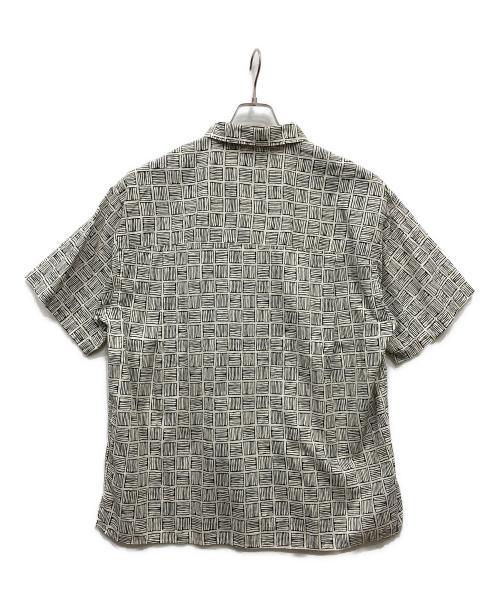 STEVEN ALAN（スティーブンアラン）STEVEN ALAN (スティーブンアラン) 半袖シャツ ホワイト×グリーン サイズ:Lの古着・服飾アイテム