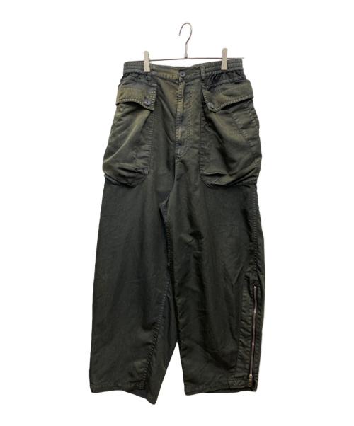 MAISON SPECIAL（メゾンスペシャル）MAISON SPECIAL (メゾンスペシャル) Garment Dyed Nylon Double Pocket Pants グリーン サイズ:Mの古着・服飾アイテム