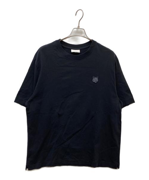 maison kitsune（メゾンキツネ）maison kitsune (メゾンキツネ) BOLD FOX HEAD PATCH OVERSIZE TEE-SHIR ブラック サイズ:Lの古着・服飾アイテム