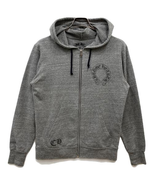CHROME HEARTS（クロムハーツ）CHROME HEARTS (クロムハーツ) Dagger Zip Horse Shoe /ダガージップ ホースシューロゴジップパーカー グレー サイズ:Sの古着・服飾アイテム