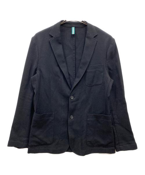 HUGO BOSS（ヒューゴ ボス）HUGO BOSS (ヒューゴ ボス) ワッフルテーラードジャケット ブラック サイズ:FREEの古着・服飾アイテム