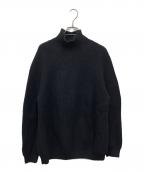 BATONERバトナ―）の古着「SIGNATURE TURTLE NECK KNI」｜ブラック