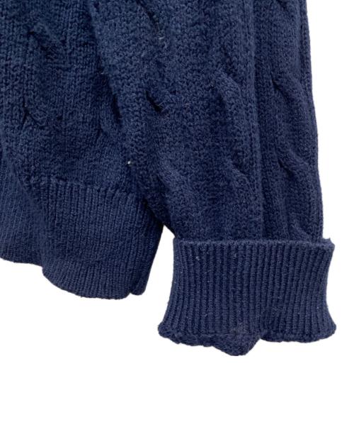 POLO RALPH LAUREN（ポロ・ラルフローレン）POLO RALPH LAUREN (ポロ・ラルフローレン) ハーフジップケーブルニット ネイビー サイズ:XXLの古着・服飾アイテム