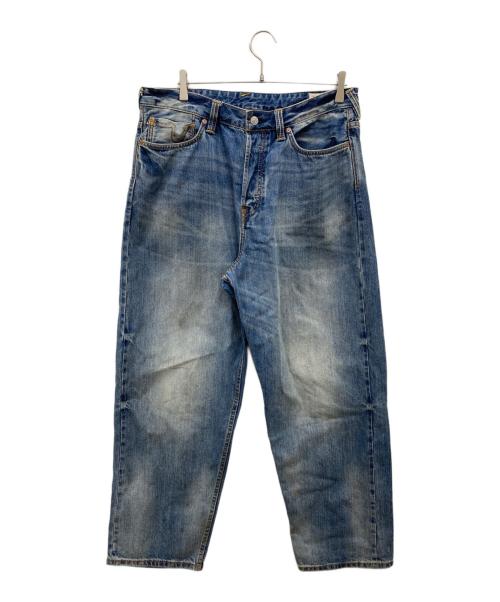 EVISU（エヴィス）EVISU (エヴィス) エクリュ大黒プリント ルーズフィット ジーンズ インディゴ サイズ:W34の古着・服飾アイテム