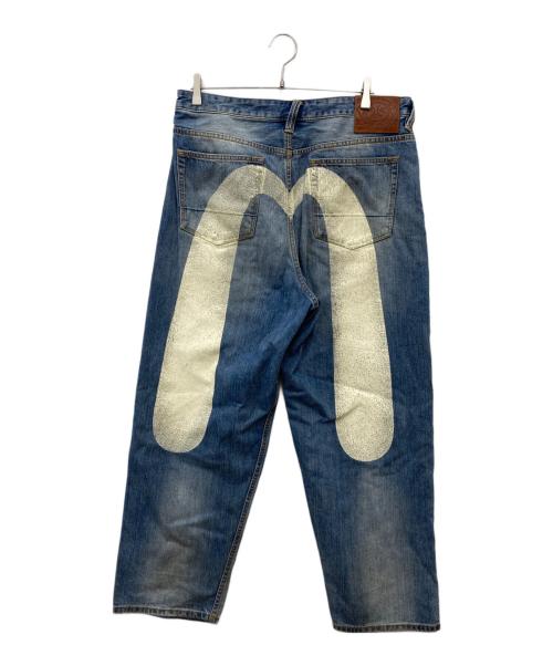 EVISU（エヴィス）EVISU (エヴィス) エクリュ大黒プリント ルーズフィット ジーンズ インディゴ サイズ:W34の古着・服飾アイテム