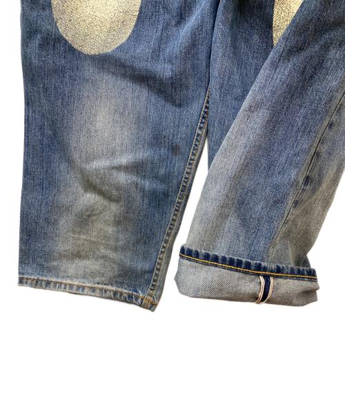 EVISU（エヴィス）EVISU (エヴィス) エクリュ大黒プリント ルーズフィット ジーンズ インディゴ サイズ:W34の古着・服飾アイテム