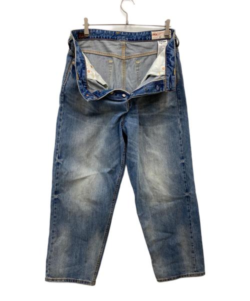 EVISU（エヴィス）EVISU (エヴィス) エクリュ大黒プリント ルーズフィット ジーンズ インディゴ サイズ:W34の古着・服飾アイテム