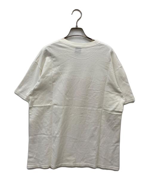 stussy（ステューシー）stussy (ステューシー) スプレー ロゴプリントTシャツ ホワイト サイズ:Lの古着・服飾アイテム