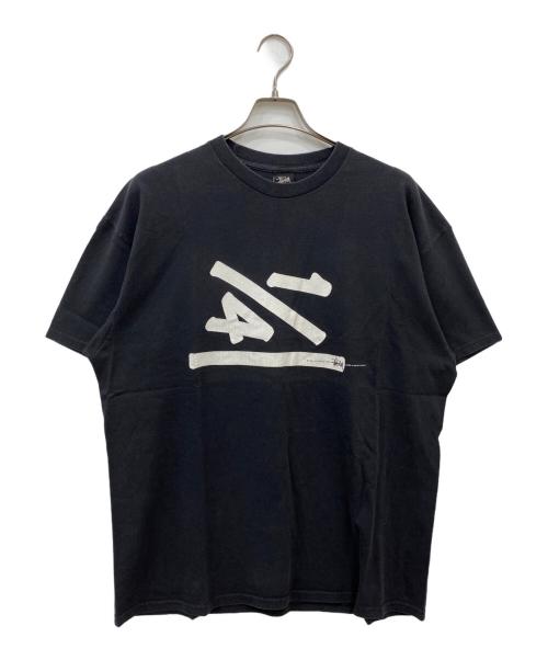 stussy（ステューシー）stussy (ステューシー) 25th Anniversary 1/4 プリントTシャツ ブラック サイズ:XLの古着・服飾アイテム