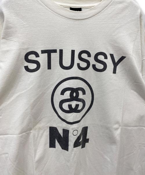stussy（ステューシー）stussy (ステューシー) N4 SSリンク ロゴTシャツ ホワイト サイズ:XLの古着・服飾アイテム