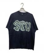 stussyステューシー）の古着「パイソンロゴTシャツ」｜ブラック
