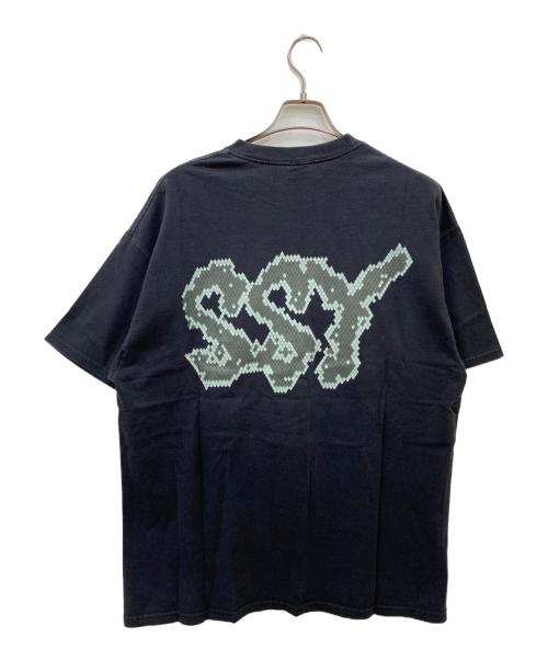 stussy（ステューシー）stussy (ステューシー) パイソンロゴTシャツ ブラック サイズ:XLの古着・服飾アイテム