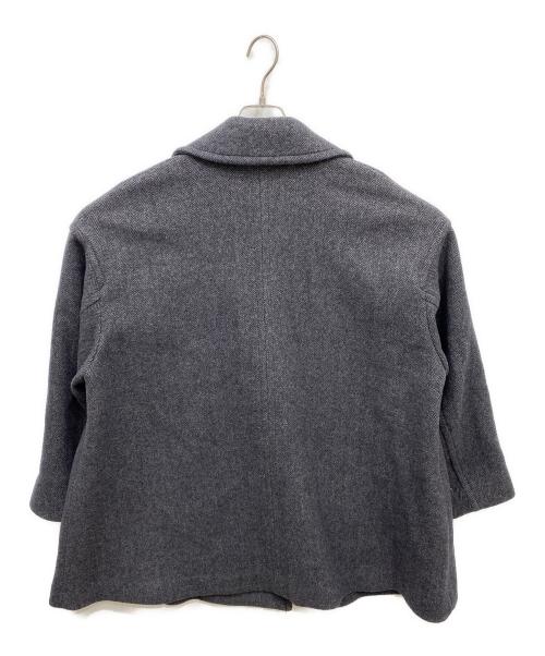 journal standard L'essage（ジャーナルスタンダード レサージュ）journal standard L'essage (ジャーナルスタンダード レサージュ) SUPER120/MANTECOステンカラーショートコート グレー サイズ:FREEの古着・服飾アイテム