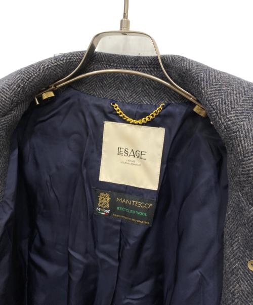 journal standard L'essage（ジャーナルスタンダード レサージュ）journal standard L'essage (ジャーナルスタンダード レサージュ) SUPER120/MANTECOステンカラーショートコート グレー サイズ:FREEの古着・服飾アイテム